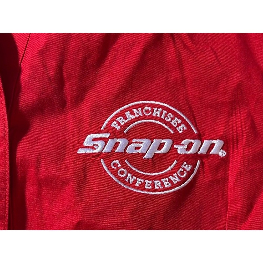Snap-on Franchisee Conference Red Button Up Shirt Womens Medium Head To Toe Logo - Picture 3 of 5